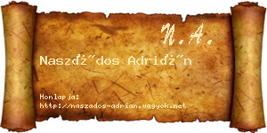 Naszádos Adrián névjegykártya